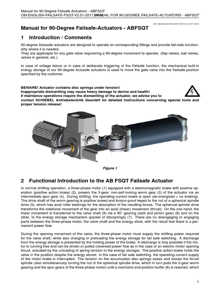 Manual For 90Degree FailsafeActuators ABFSQT 1 Introduction