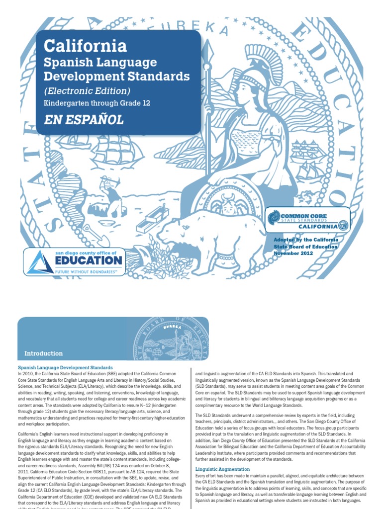 2018 09 18 k-12 SLD Standards Translated | PDF | Literacy | English As ...