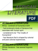 African Literature - Cradle of Human Stories
