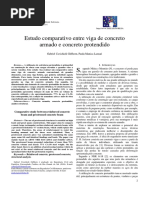 comparativo viga de concreto ARMADO e PROTENDIDO