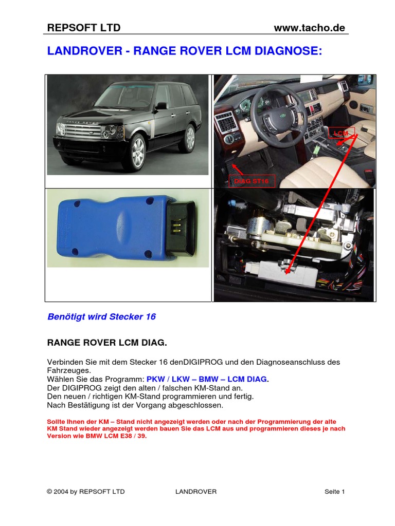 Landrover Range Rover LCM Diag | PDF