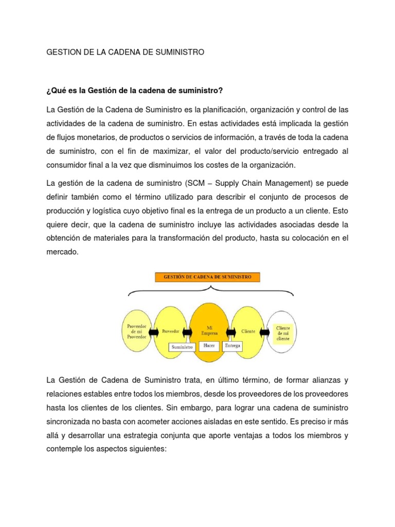 Gestión Efectiva de la Cadena de Suministro | PDF | Logística ...
