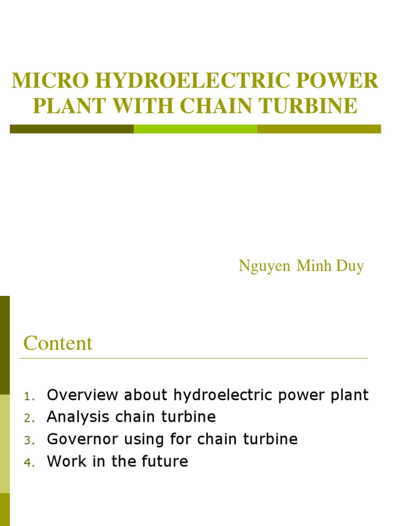 Micro Hydroelectric Power Plant Overview | PDF | Hydroelectricity | Turbine