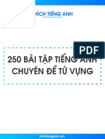 250 Bài Tập Tiếng Anh Chuyên Đề Từ Vựng 2019 Có Đáp Án Chi Tiết