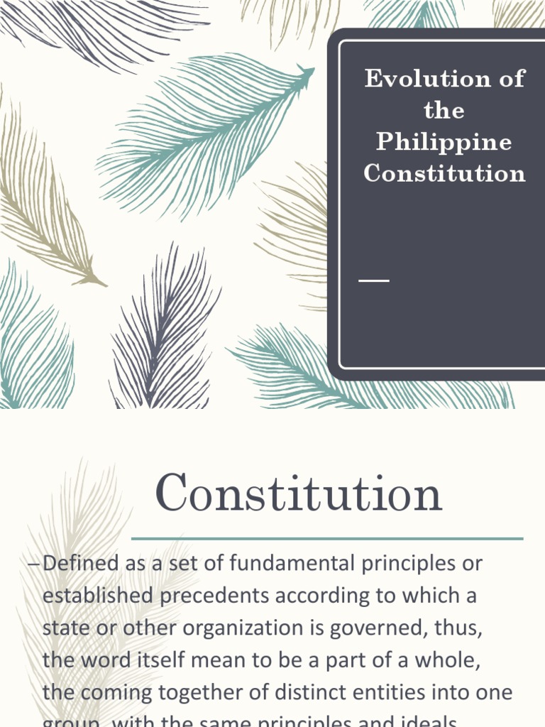 Philippine Constitution Evolution Timeline | PDF | President Of The ...