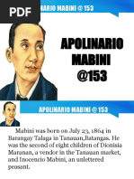 Apolinario Mabini at 153