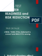 Long Test: Disaster Readiness and Risk Reduction