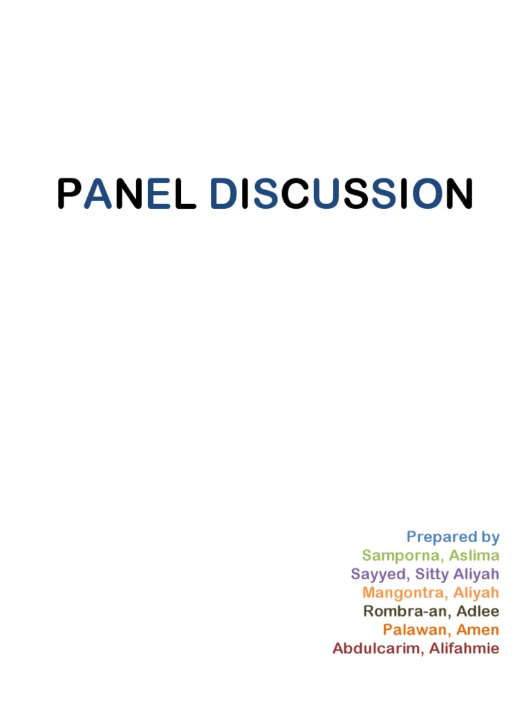 Panel Discussion PDF Volume Formula