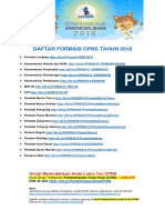 Daftar Formasi Cpns 2019