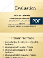 Bid Evaluation