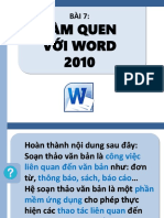 Bai 7: Làm Quen V I Microsoft Word 2010