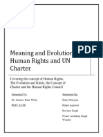 Meaning and Evolution of Human Rights and UN Charter