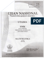 Soal UN SMK 2010-2011 Matematika - Kel. Teknologi