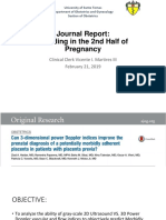Journal Report: Bleeding in The 2nd Half of Pregnancy: Clinical Clerk Vicente I. Martires III February 21, 2019