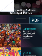 Understanding Culture, Society, & Politics
