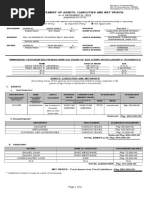 Sworn Statement of Assets, Liabilities and Net Worth