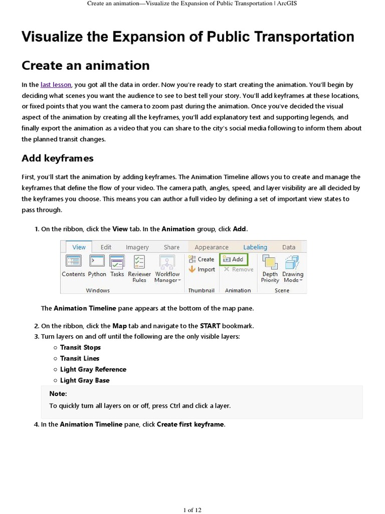 Create Public Transit Animation Guide | PDF | You Tube | Video