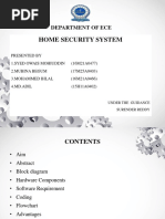 Home Security System: Department of Ece