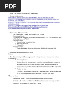 News Article Outline