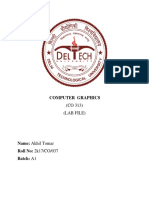 Computer Graphics: (CO 313) (Lab File)