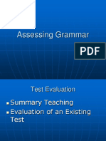 Assessing Grammar