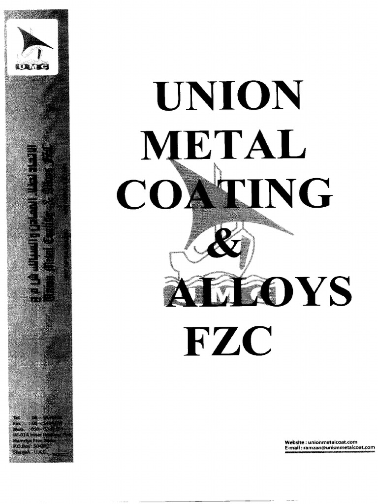Galvanizing ProcedureUNION METAL COATING PDF