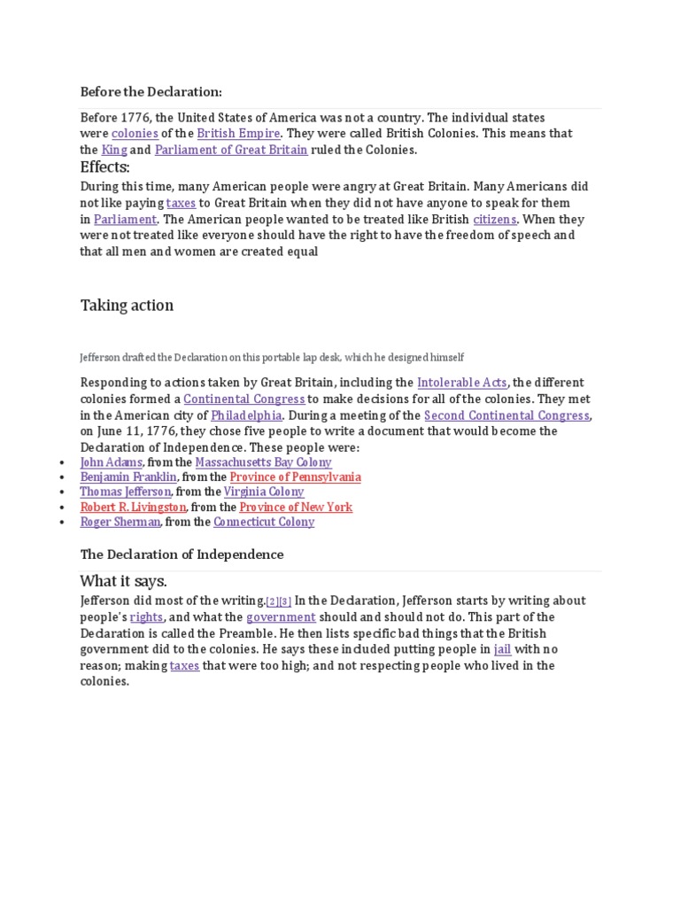 Declaration of Independence | PDF | United States Declaration Of ...
