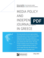 Media Policy Independent Journalism Greece 20150511