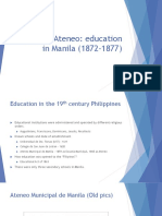 Rizal in Ateneo: Education in Manila (1872-1877)