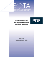 Technical Report: Assessment of Torque-Controlled Bonded Anchors