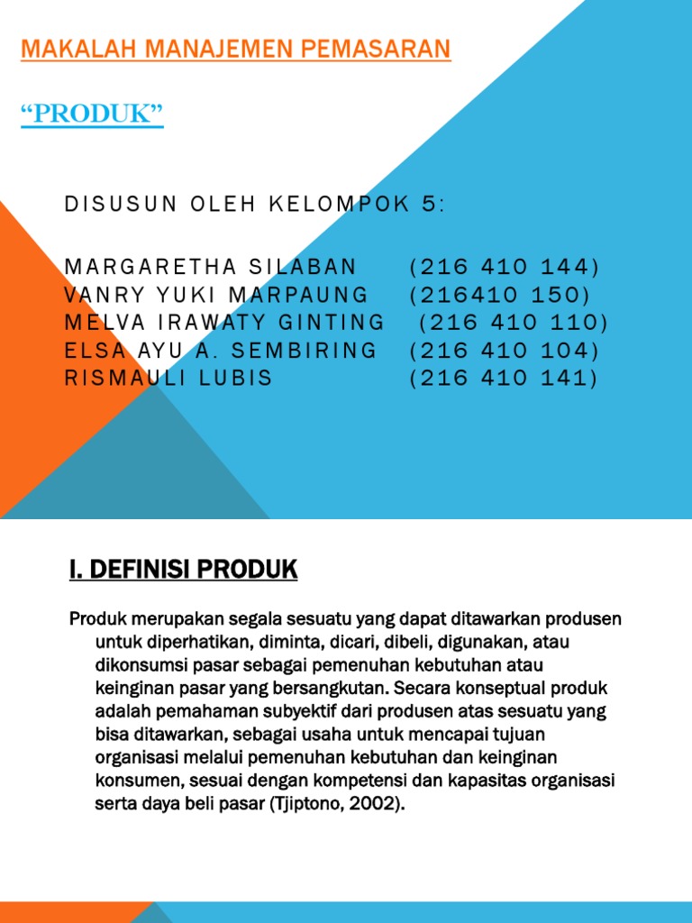 Makalah Manajemen Pemasaran Lanjutan