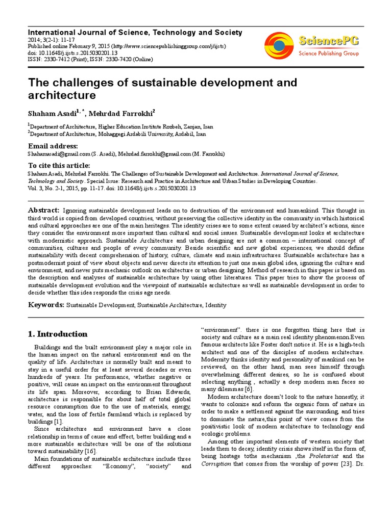 Sustainable Development in Architecture | PDF | Sustainability ...