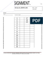 Assignment Chemical Equilibrium