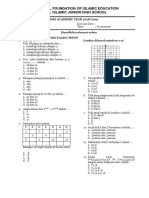 Matematika Kelas VIII Semester 1 Ujian Tengah Tahun 2018/2019