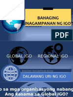 Bahaging Ginagampanan NG Igo's