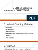 Types and Uses of Cleaning Materials
