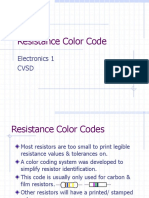 Resistance Color Code: Electronics 1 CVSD