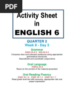 Activity Sheet in English 6: Quarter 2