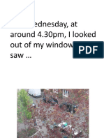 Last Wednesday, at Around 4.30pm, I Looked Out of My Window and Saw