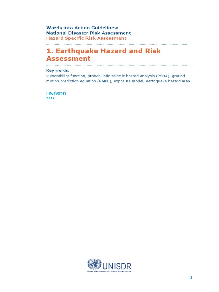 Earthquake Hazard Risk Assessment Guide | PDF | Earthquakes | Plate ...