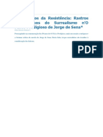 Arcanos Da Resistência - Rastros Subterrâneos Do Surrealismo N'o Físico Prodigioso de Jorge de Sena