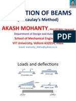 Deflection of Beams: (Macaulay's Method)