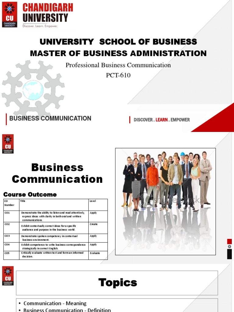 MBA Business Communication Guide | PDF | Code | Communication