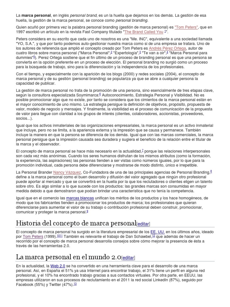 La Marca Personal | PDF | Gestión de la marca | Marketing