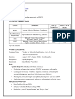 Placement Resume PDF
