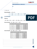 Aula 4 - Equivalências Lógicas II