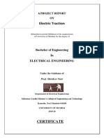 Electric Traction: Bachelor of Engineering in Electrical Engineering