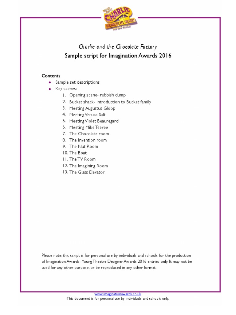 Charlie And The Chocolate Factory Program by thegrandlondon - Issuu