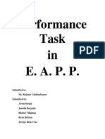 Performance Task in E. A. P. P