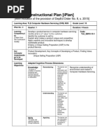 Instructional Plan (Iplan) : (With Inclusion of The Provision of Deped Order No. 8, S. 2015)